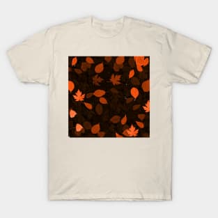 Autumn Leaves Fall season Nature Patterns T-Shirt